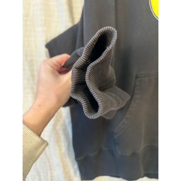 Mens Nike Oregon Ducks Hoodie Mens XXL Black & Yellow Pullover Sweatshirt #2017 - Picture 6 of 16